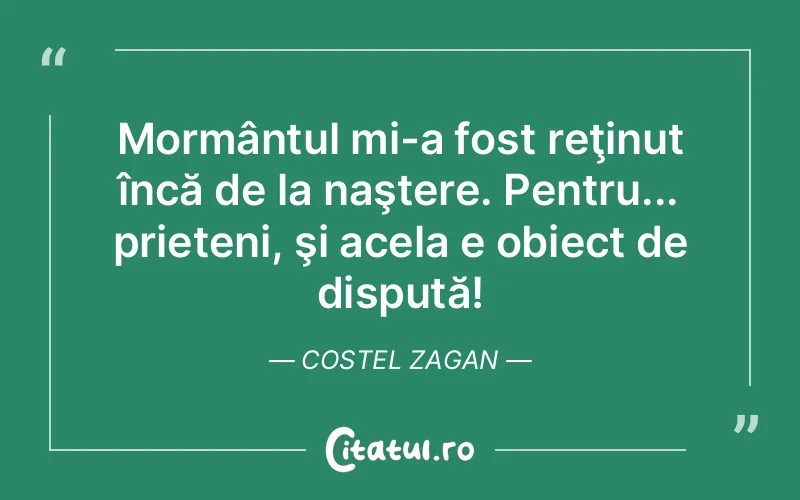 Citat Costel Zagan - citate prietenie