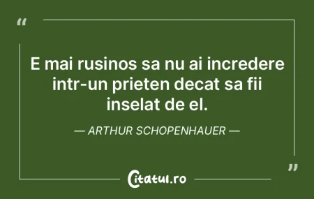 E mai rusinos sa nu ai incredere intr-un...