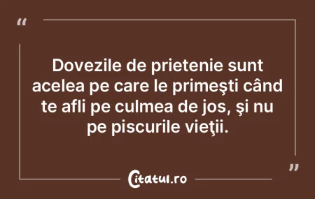 Dovezile de prietenie sunt acelea pe car...