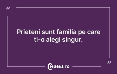 Prieteni sunt familia pe care ti-o alegi...