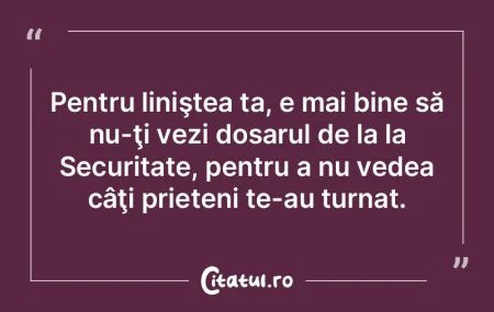  Pentru liniştea ta, e mai bine să nu-...