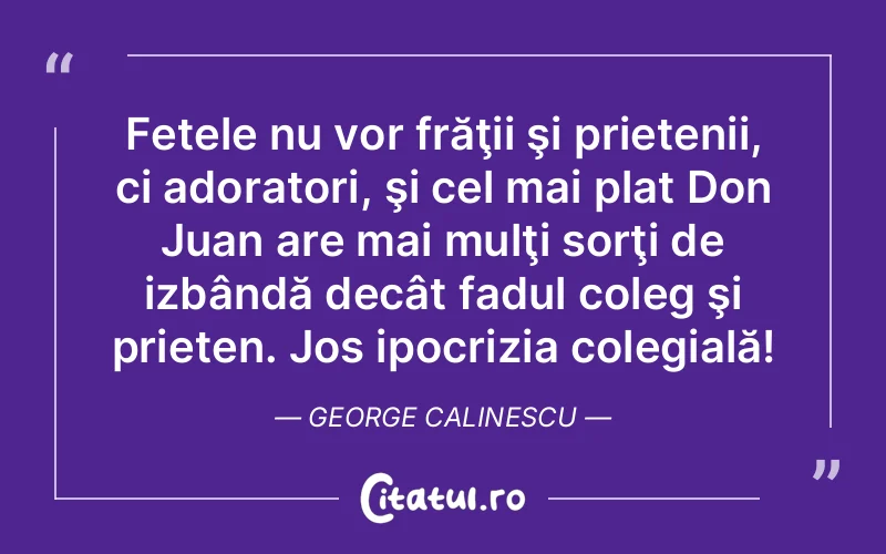 Citat George Calinescu - citate prietenie