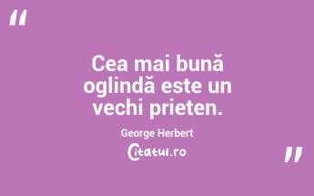 Cea mai bună oglindă este un vechi prieten. George Herbert...