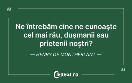 Ne întrebăm cine ne cunoaşte cel mai ...