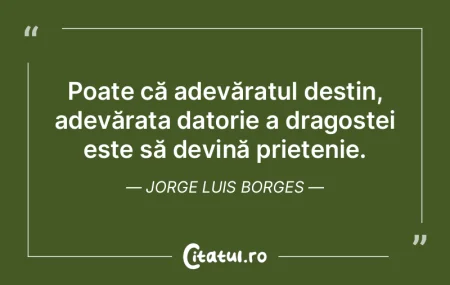   Poate că adevăratul destin, adevăra...
