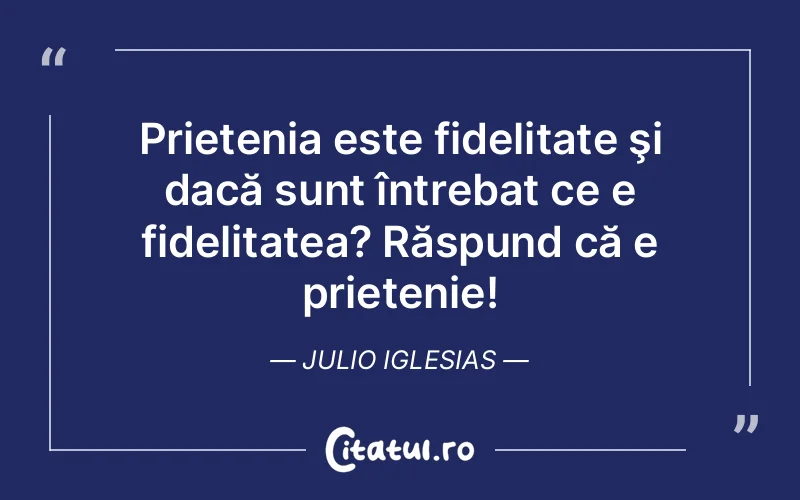 Citat Julio Iglesias - citate prietenie