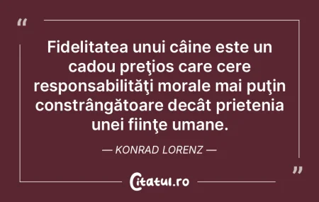 Fidelitatea unui câine este un cadou pr...