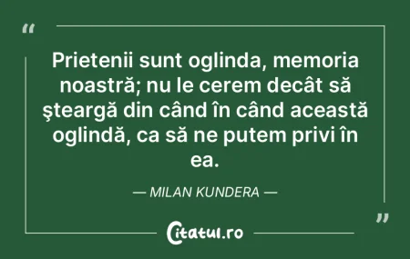 Prietenii sunt oglinda, memoria noastră...