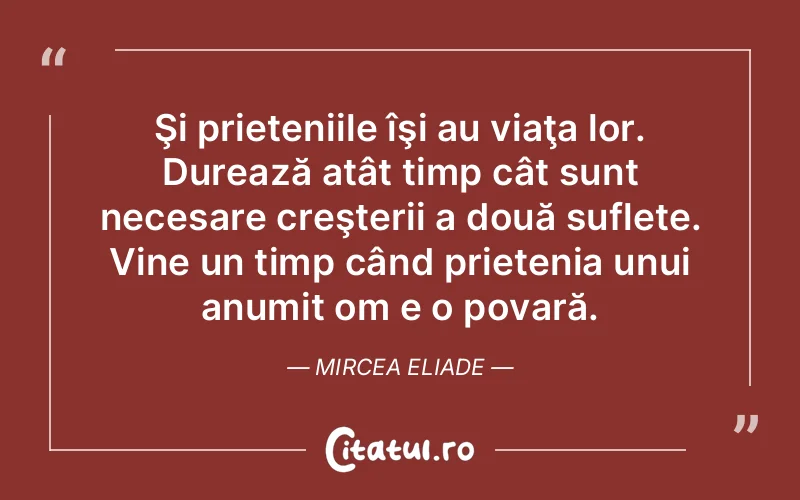 Citat Mircea Eliade - citate prietenie