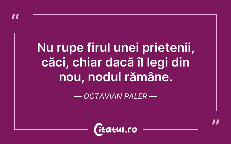 Citat Octavian Paler - citate prietenie