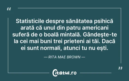 Statisticile despre sănătatea psihică...