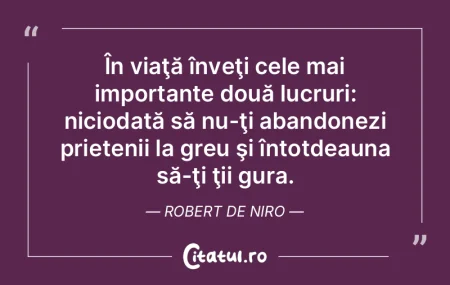 În viaţă înveţi cele mai importante...