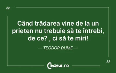 Când trădarea vine de la un prieten nu...