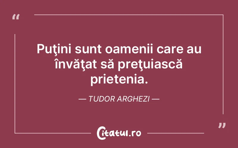 Citat Tudor Arghezi - citate prietenie