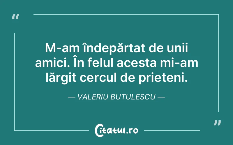 Citat Valeriu Butulescu - citate prietenie