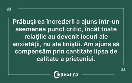 Prăbuşirea încrederii a ajuns într-u...