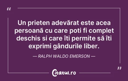 O prietenie autentică este ca o sănăt...