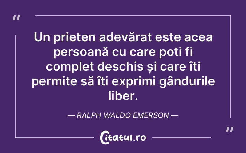 Citat Ralph Waldo Emerson - citate prietenie