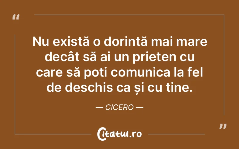 Citat Cicero - citate prietenie