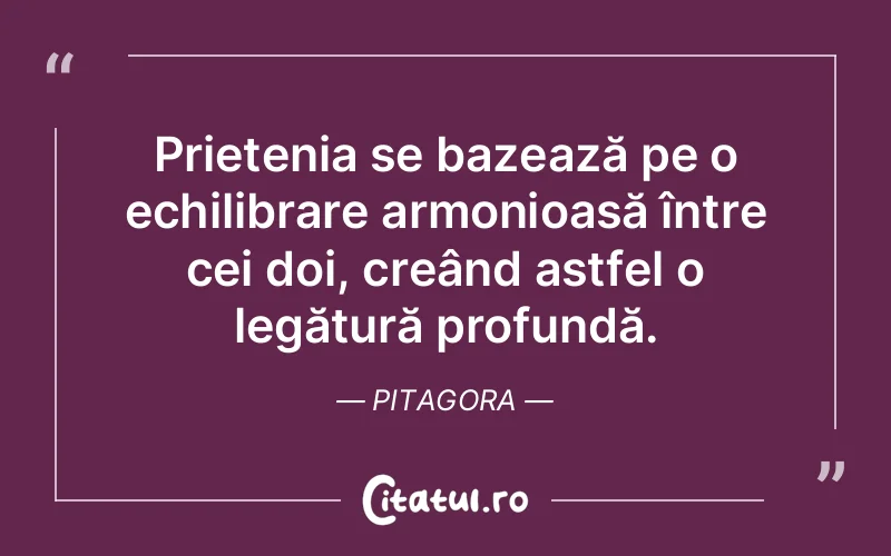 Citat Pitagora - citate prietenie