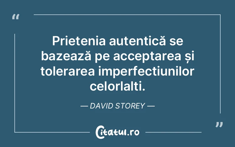 Citat David Storey - citate prietenie