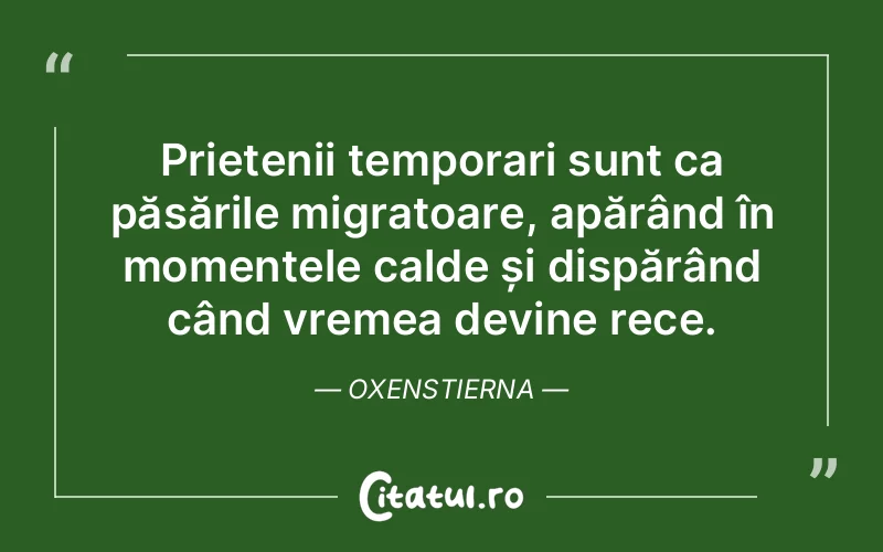 Citat Oxenstierna - citate prietenie