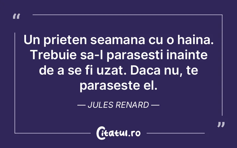 Citat Jules Renard - citate prietenie