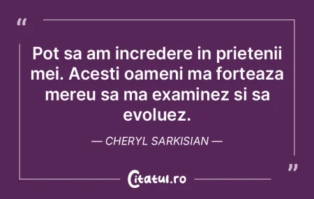 Pot sa am incredere in prietenii mei. Ac...