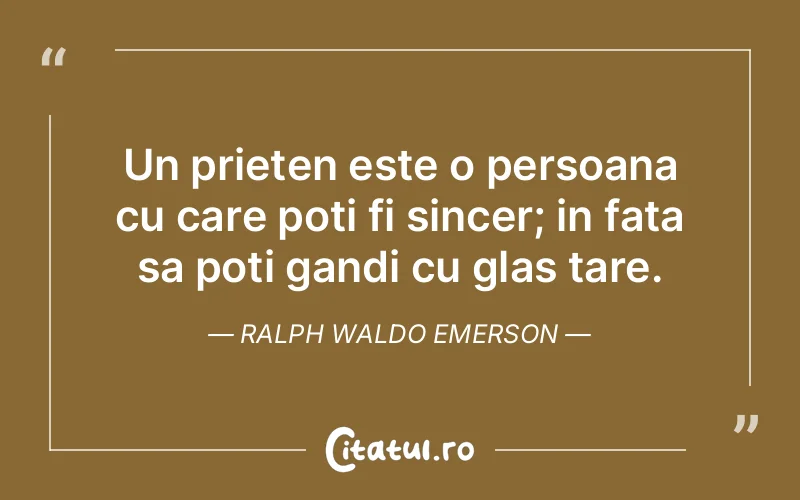Citat Ralph Waldo Emerson - citate prietenie