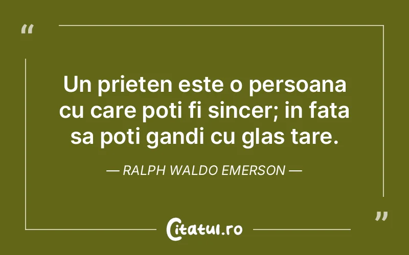 Citat Ralph Waldo Emerson - citate prietenie