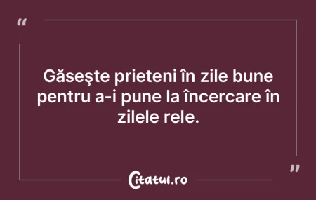 Îi bănuieşti pe prieteni, îţi faci ...