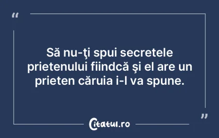 Piatra pe care o aruncă prietenul în t...