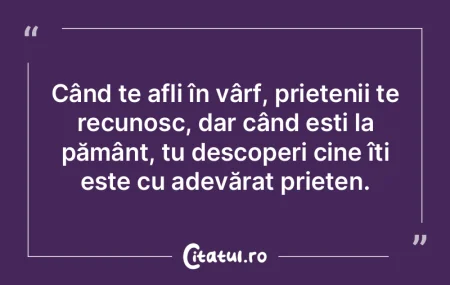 În viață, e important ca doar poliți...