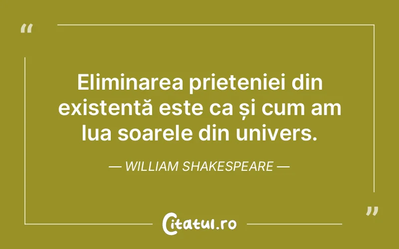 Citat William Shakespeare - citate prietenie