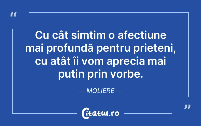 Citat Moliere - citate prietenie