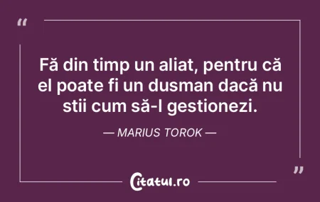 Timpul este adversarul care trebuie sa t... Timpul este adversarul care trebuie sa t...