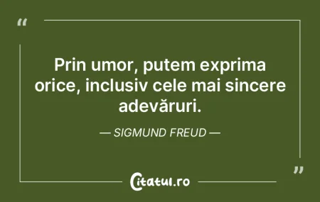 Prin umor, putem exprima orice, inclusiv...