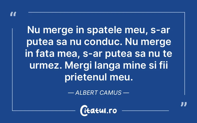 Citat Albert Camus - citate prietenie