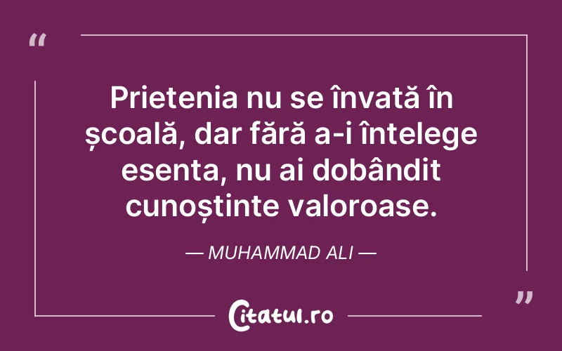 Citat Muhammad Ali - citate prietenie