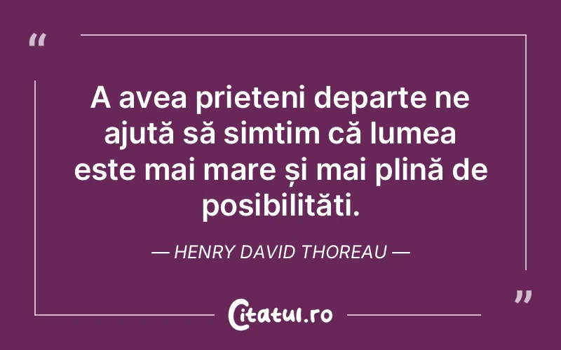 Citat Henry David Thoreau - citate prietenie
