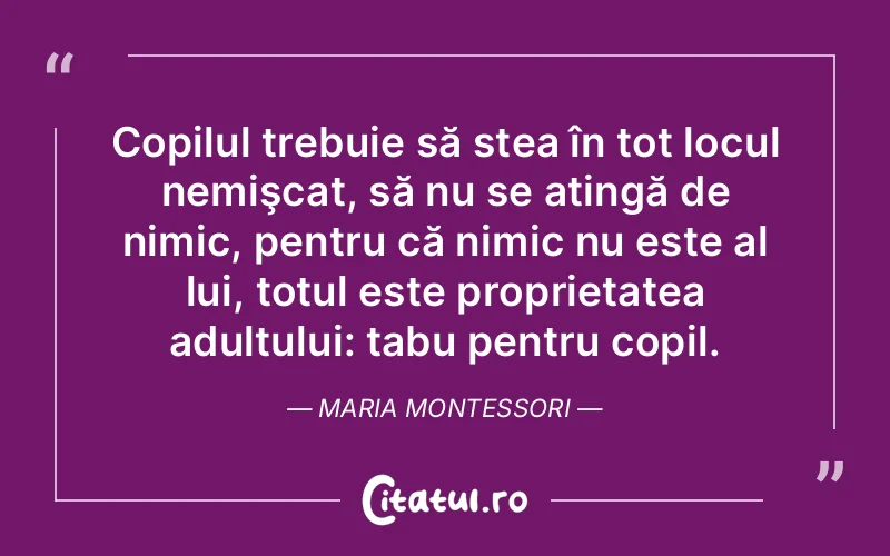 Citat Maria Montessori - citate prietenie