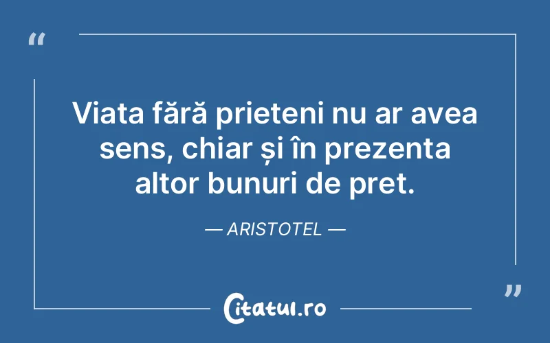 Citat Aristotel - citate prietenie