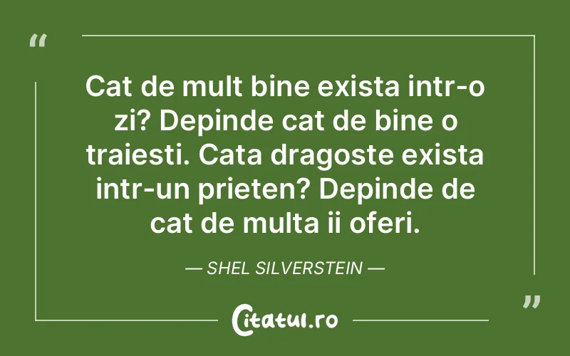 Citat Shel Silverstein - citate prietenie