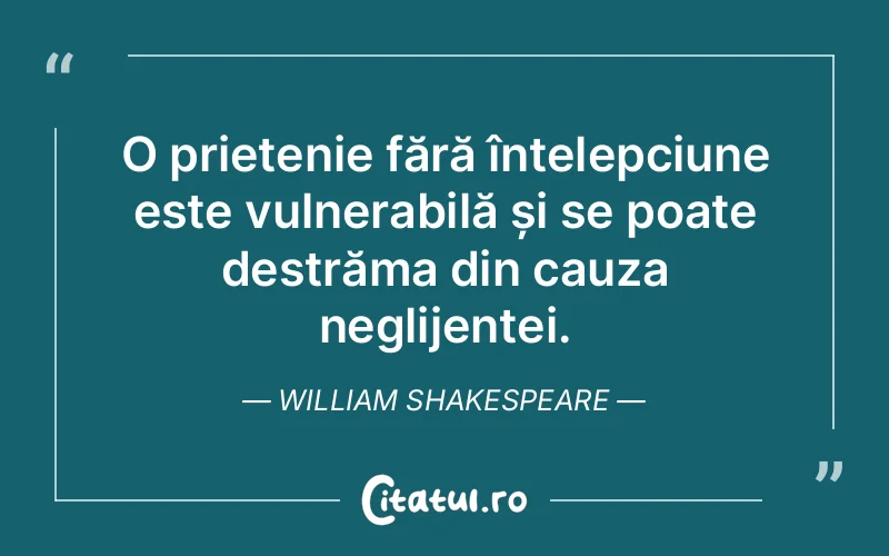 Citat William Shakespeare - citate prietenie