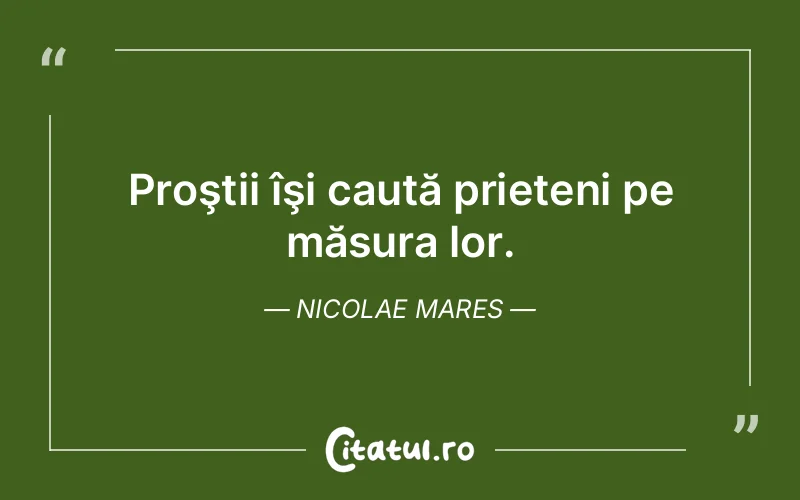 Citat Nicolae Mares - citate prietenie