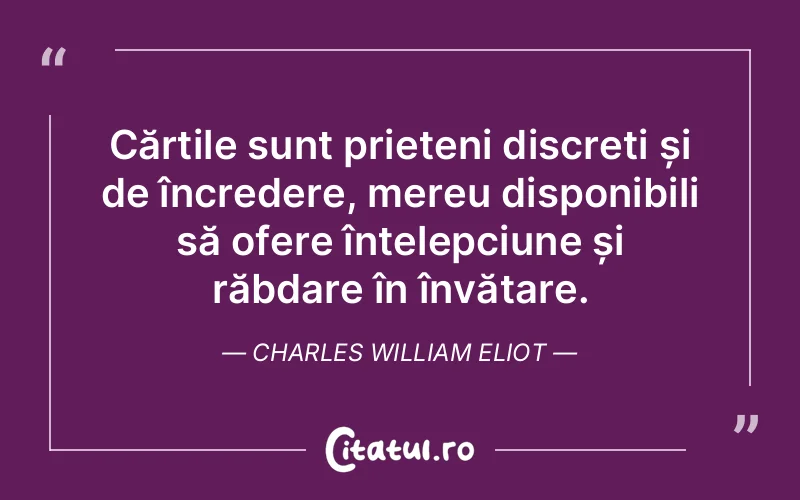 Citat Charles William Eliot - citate prietenie