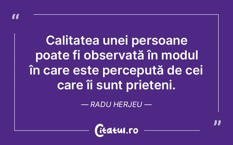 Citat Radu Herjeu - citate prietenie