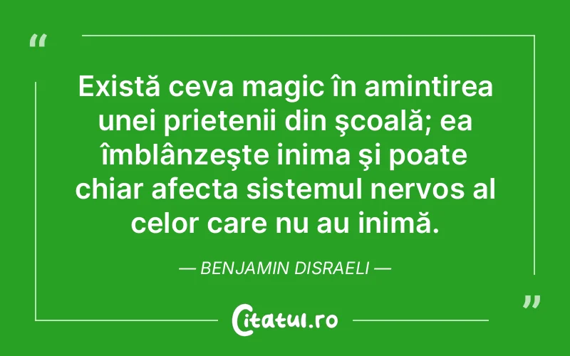 Citat Benjamin Disraeli - citate prietenie
