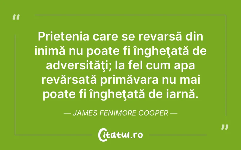 Citat James Fenimore Cooper - citate prietenie