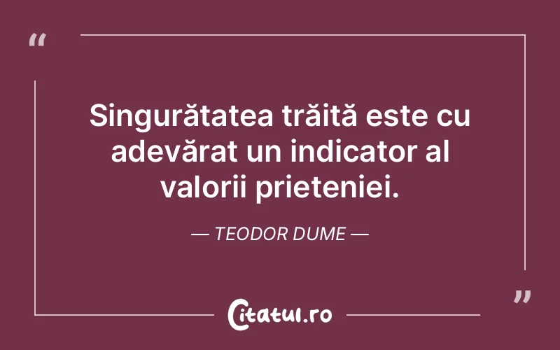Citat Teodor Dume - citate prietenie